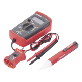 PK-110 - Kit de Prueba Eléctrica / Multímetro Digital / Detector de Tensión sin Contacto / Probador de Fase GFCI / 250 V AC/DC / 50 A
