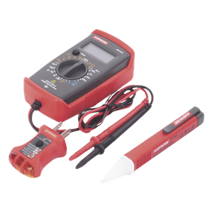 PK-110 - Kit de Prueba Eléctrica / Multímetro Digital / Detector de Tensión sin Contacto / Probador de Fase GFCI / 250 V AC/DC / 50 A