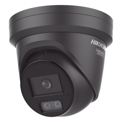 DS-2CD2347G3-LI2UY(BLACK) - Turret IP / 4 Megapixel / Lente 2.8 mm / 98.4 ft IR + Luz Blanca / Dual Micrófono / IP67 NEMA 4X / WDR 130 dB / AcuSense 3.0 / AcuSeek