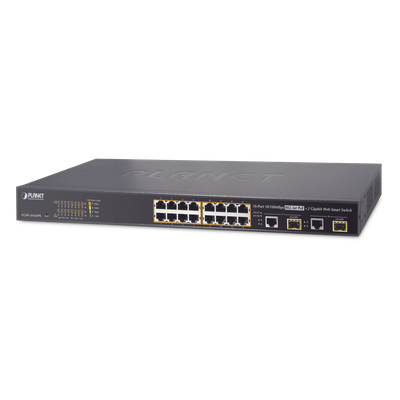 FGSW-1816HPS - PLANET FGSW-1816HPS switch Gestionado L2 Fast Ethernet (10/100) Energía sobre Ethernet (PoE) Azul