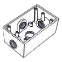 RR-2747 - Caja Condulet FS / 4 Bocas NPT 25.4 mm (1") / Aluminio Diecast / Volumen 234.5 cm³ / IP66 con Tapa y Empaque / UL 514A y 514B