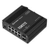 TSW212 - Switch Industrial Administrable L2 / 8 Puertos GE + 2 SFP / Profinet / Ethernet/IP / -40°C a 75°C / IP30
