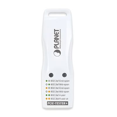POE-TESTER+ - PLANET IEEE802.3bt/at/af POE Tester Comprobador de alimentación PoE Blanco