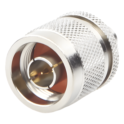 RSA-3453 - Adaptador Coaxial en Línea / SMA Macho a N Macho / Frecuencia 11 GHz / Cuerpo Bronce Niquelado / Aislante Teflón