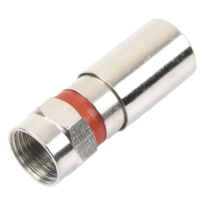 TT-CON-510-RG59 - Conector F Macho / Compresión en Línea / Cable RG-59 / Cuerpo Bronce Niquelado / Contacto Oro 24k / Aislante Teflón