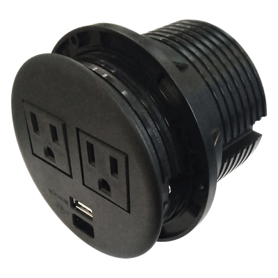 TH-CDE-USB-N - Multicontactos Empotrable / USB A+C / 10A 1875W / IP00 V0 / 125V~ / -10°C a 40°C