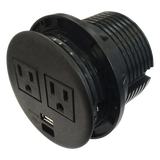 TH-CDE-USB-N - Multicontactos Empotrable / USB A+C / 10A 1875W / IP00 V0 / 125V~ / -10°C a 40°C