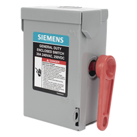 GNF221A - Interruptor de Seguridad / 240Vca / 2 Polos / 30A / NEMA 1 / Sin Portafusibles / 10k-100k AIC