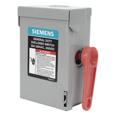 GNF221A - Interruptor de Seguridad / 240Vca / 2 Polos / 30A / NEMA 1 / Sin Portafusibles / 10k-100k AIC