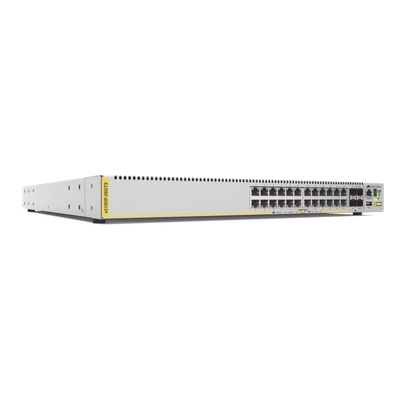 AT-X510DP-28GTX - Switch Stackeable Capa 3 / 24 Puertos Gigabit RJ45 / 4 Puertos SFP+ 10G / Fuentes Hot Swap / 128 Gbps / 95.2 Mpps
