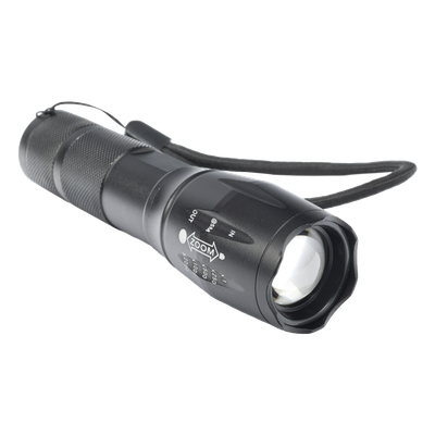 XT61 - Linterna LED Táctica / 600 Lúmenes / IPX4 / Zoom Ajustable / Funcionamiento Dual 4.5V / 3.7V / Aluminio Ultraligero