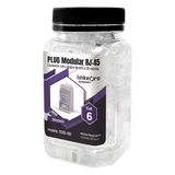 TC6S-100 - Plug Modular RJ45 / Cat6 Blindado / Chapado Oro 30µ / 23AWG / Sin Pin Tierra / 100 Piezas