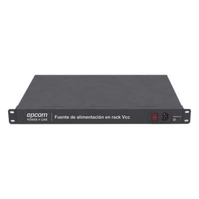 RK-12DC-20A - Fuente de Alimentación Rack 19" / 16 Puertos / 12 VDC / 600W / 20A Total / 2.5A por Puerto / Voltaje Regulable con Display