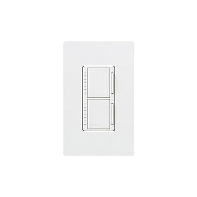 MA-L3L3-WH - Atenuador dual de pared / 2 × 300 W incandescente-halógeno / unipolar / 120 V~ 60 Hz / Maestro / blanco