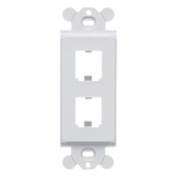 CFG2WH - Marco de Módulo Dúplex / 2 Espacios Mini-Com / Para Placas GFCI Estándar / Color Blanco