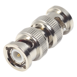 RFB-1733 - Adaptador Coaxial / BNC Macho a BNC Macho / 75 Ohm / Montaje en Línea / Cuerpo Niquelado / Contacto Oro / Aislante Teflón