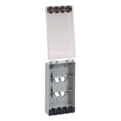 CFPWR4CL - Placa de Pared Vertical / IP56 / 4 Módulos Mini-Com / Policarbonato / Color Claro