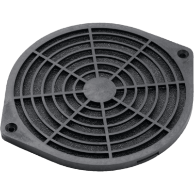 AFLTR4LD - Kit Filtro Protector de Dedos / Ventilador 4 Pulgadas (102 mm) / Filtro Extraíble y Lavable / 124x124x11 mm / Plástico Negro Mate / Incluye Herrajes