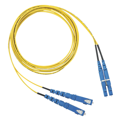 F92ERLNSNSNM003 - Jumper de Fibra Óptica / Monomodo OS2 9/125 / LC-SC Duplex / OFNR Riser / 3 m (9.84 ft) / Amarillo