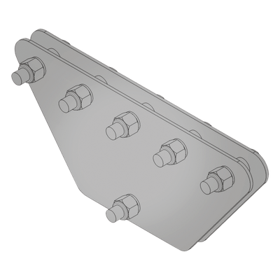 SP-202050-G - Placas Igualadoras para Retenidas / 5 Retenidas / Galvanizado en Inmersión / 20x20x50 cm / Acero ASTM A-36 / Tornillería Incluida
