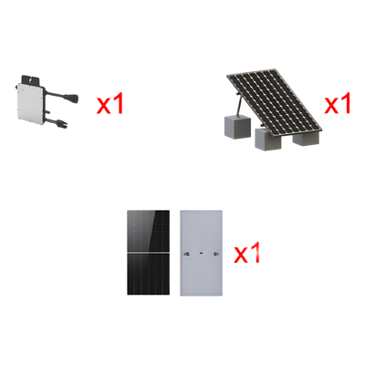 HMS500KIT1 - Kit Solar Interconexión / 500 W / 220 Vca / Microinversores / Montaje Incluido / 640 Wp Módulo