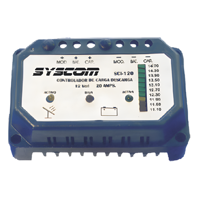 SCI220 - Controlador de Carga Solar / 20 A / 24 Vcc / Protección de Baterías