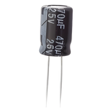 0470M0025V - Capacitor Electrolítico de Aluminio, Radial de 470 µFd, 25 Vcc, 105 °C, 8  x 15 mm.