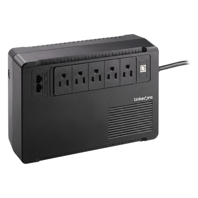 LPEVO800 - UPS de Escritorio / 750 VA / 375 W / Topología Standby / 8 Tomas NEMA 5-15R / Supresión 890 J / USB 2.4 A