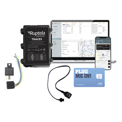 TRACE5PLUSKIT - Kit Localizador Vehicular 2G y 4G LTE Cat M1 / IP67 / Rastreo GPS / Detección de Jammer / Apagado Remoto / Diseño Compacto para Motocicletas / Incluye SIM 500MB 2Y
