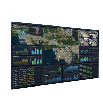 VM55BU-3X3 - Kit Video Wall LCD 3x3 / 55" Full HD / 500 nits / 24/7 / Bisel 2.3mm / 164" diagonal / Montaje Peerless