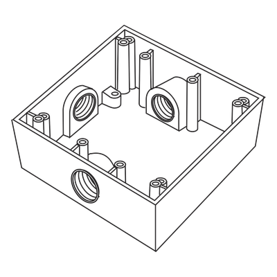 RC-0503 - Caja de Conexión a Prueba de Intemperie / 3 Bocas 3/4" (19.05 mm) / Aluminio Diecast / IK09 / 492 cm³ / 0.395 kg