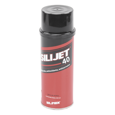 SILIJET-40 - Aerosol Antioxidante y Lubricante / Resistencia a Intemperismo Húmedo y Salino / 454 ml / Tubo de Extensión Incluido