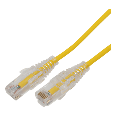 LP-UT6A-05-YE28 - Cable de Parcheo Slim UTP / Cat6A / 0.5 m (1.64 ft) / 28 AWG / RJ45