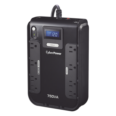 CP750LCD - UPS de 750 VA/420 W, Topología Standby, Entrada 120 Vca NEMA 5-15P, Tipo Gabinete Compacto, Con 8 Tomas NEMA 5-15R