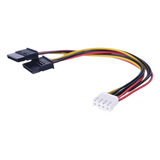 101-502-130 - CABLE DOBLE DE CORRIENTE SATA / COMPATIBLE CON DVRS EPCOM Y HIKVISION / 15 CM DE LONGITUD
