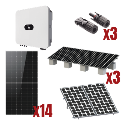 SUN20008KLKIT - Kit Solar Interconexión / 8 kW / 220 Vca / 6 Módulos / Montaje Incluido / 19.7 pies