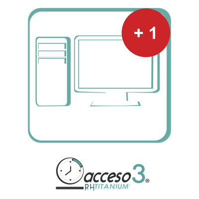 TITANIUMEST - Licencia de Activación Adicional / Software Tiempo y Asistencia / 1 PC Extra o Reemplazo / Compatible con Nómina / Entrega Virtual