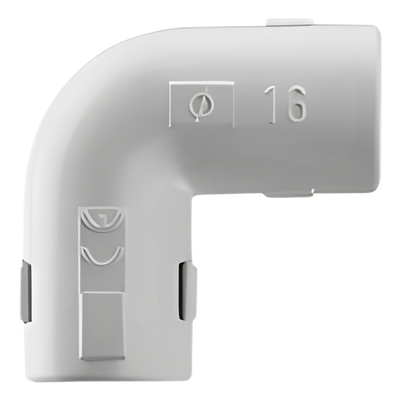 DX-40-332 - Codo 90° para Tubería Rígida / 32 mm / PVC Auto-extinguible / Libre de Halógenos / Unión por Adhesivo