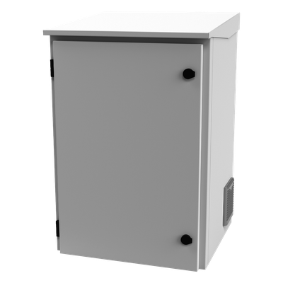 LP-FORTE-16U-R3 - Gabinete Exterior IP / Rack 19" 16U / Acero Galvanizado / Ventilador con Termostato / Filtros Antipolvo / Aislante Térmico / Cerradura con Llave