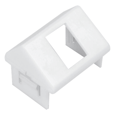CTE-MXA-01-02 - Adaptador para Placa de Pared / 1 Salida / Diseño Angulado / Color Blanco / Compatibilidad TERA y UTP MAX