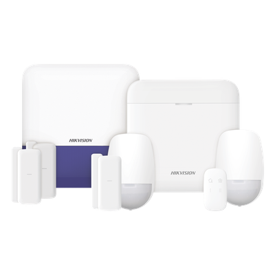 DS-PWA48-KSV2 - Kit de Alarma Inalámbrica / 48 Zonas / GSM 3G/4G Dual SIM / Wi-Fi 2.4 GHz / Sirena Exterior / Batería 35 h