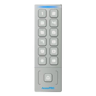 PRO-KEYPAD-H1 - Teclado Autónomo de Acceso / 1000 Tarjetas y PIN / IP65 / Lector EM 3 cm (1.18 in) / Salida Wiegand 26/34 / -40°C a 65°C