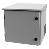 LP-FORTE-09U-R3 - Gabinete Exterior IP / Rack 19" 9UR / Ventilador con Termostato / Acero Galvanizado / Montaje Poste, Torre o Pared