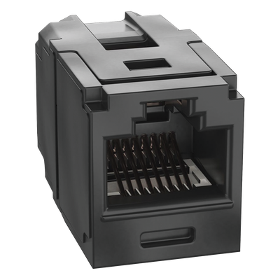 CC6X88BL - Módulo Acoplador / Mini-Com / Categoría 6A / RJ45 a RJ45 / Negro / PoE++ / 2500 Ciclos
