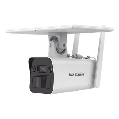 DS-2XS2T41G1-ID/4G/C05S07 - Kit Solar IP Autónomo / 4 Megapixel / Doble Detección Radar + PIR / IR 10 m (32.8 ft) / 4G con SIM / Audio Bidireccional / IP67 / Autonomía 11 Días