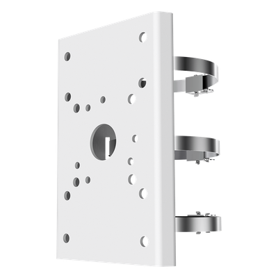 DS-PRB-1200 - Montaje de Aro para Poste / Metal / 120 x 130 x 85 mm / 2.6 lb / Blanco