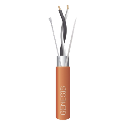 3322-1003 - Carrete de 305 Metros (1000 Pies) / Cable 2 x 18 AWG / Color Naranja / Blindado / Plenum / Trenzado para Aplicaciones de Transmisión de Datos a Alta V