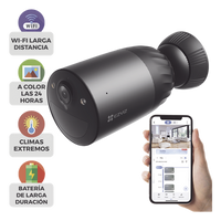 CS-BC1C/4K - Cámara IP Wi-Fi / 4K UHD 8 MP / Batería Recargable 10,400 mAh / Visión Nocturna Color 15 m (49.2 ft) / IP65 / Audio Bidireccional / MicroSD 512 GB