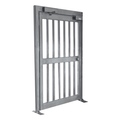 MSGXS48-GL - Puerta de Alta Seguridad / Cuerpo Completo / Acero Galvanizado ASTM A123/A153 / Cerradura Eléctrica Fallo Seguro / Malla Diamante o Rombo
