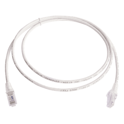 MC6-05-02B - Patch Cord Cat6 UTP / 1.52 m (5 ft) / CM/LS0H / 26 AWG / Alta Densidad / Blanco